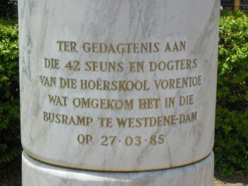 Hoërskool Vorentoe, 42 Boys and Girls Who Died in The Westdene Dam Bus Accident